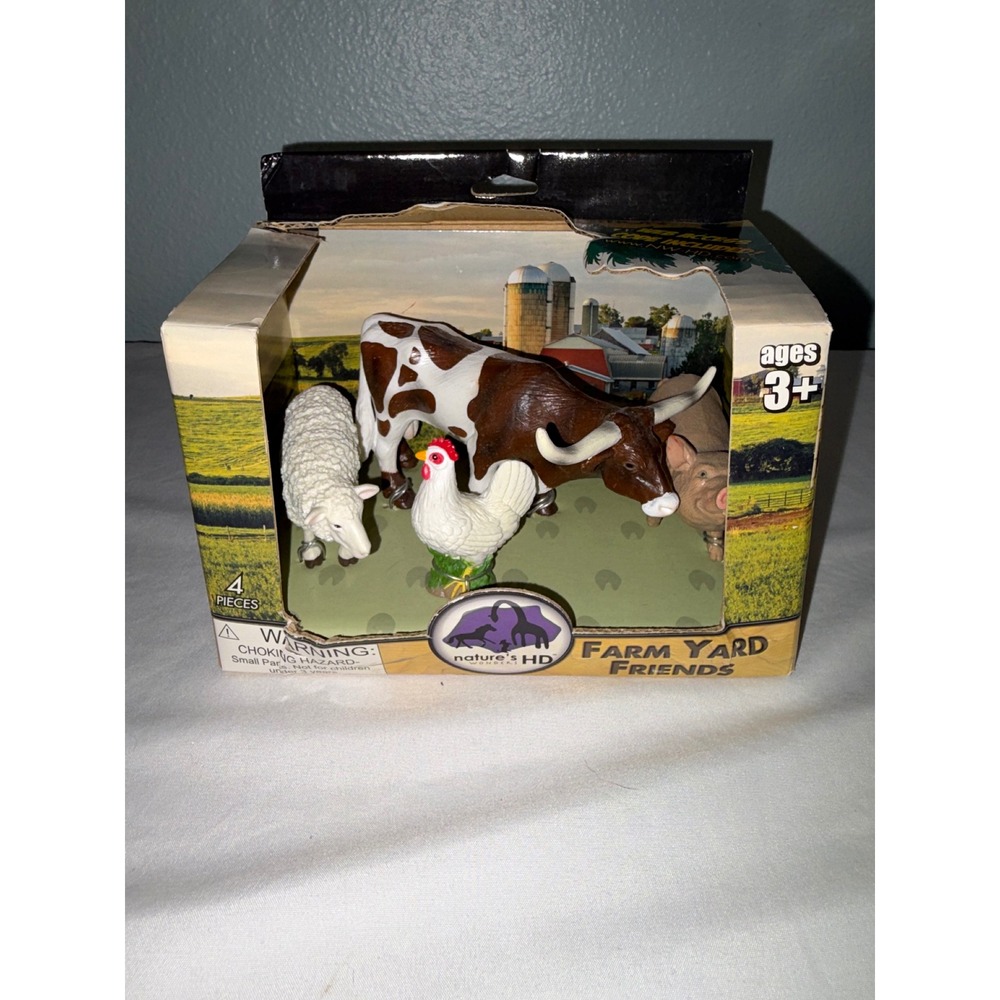 Nature's Wonders HD Farm Yard Friends 4 Piece Animal Figure Set Blip Toys 2007
